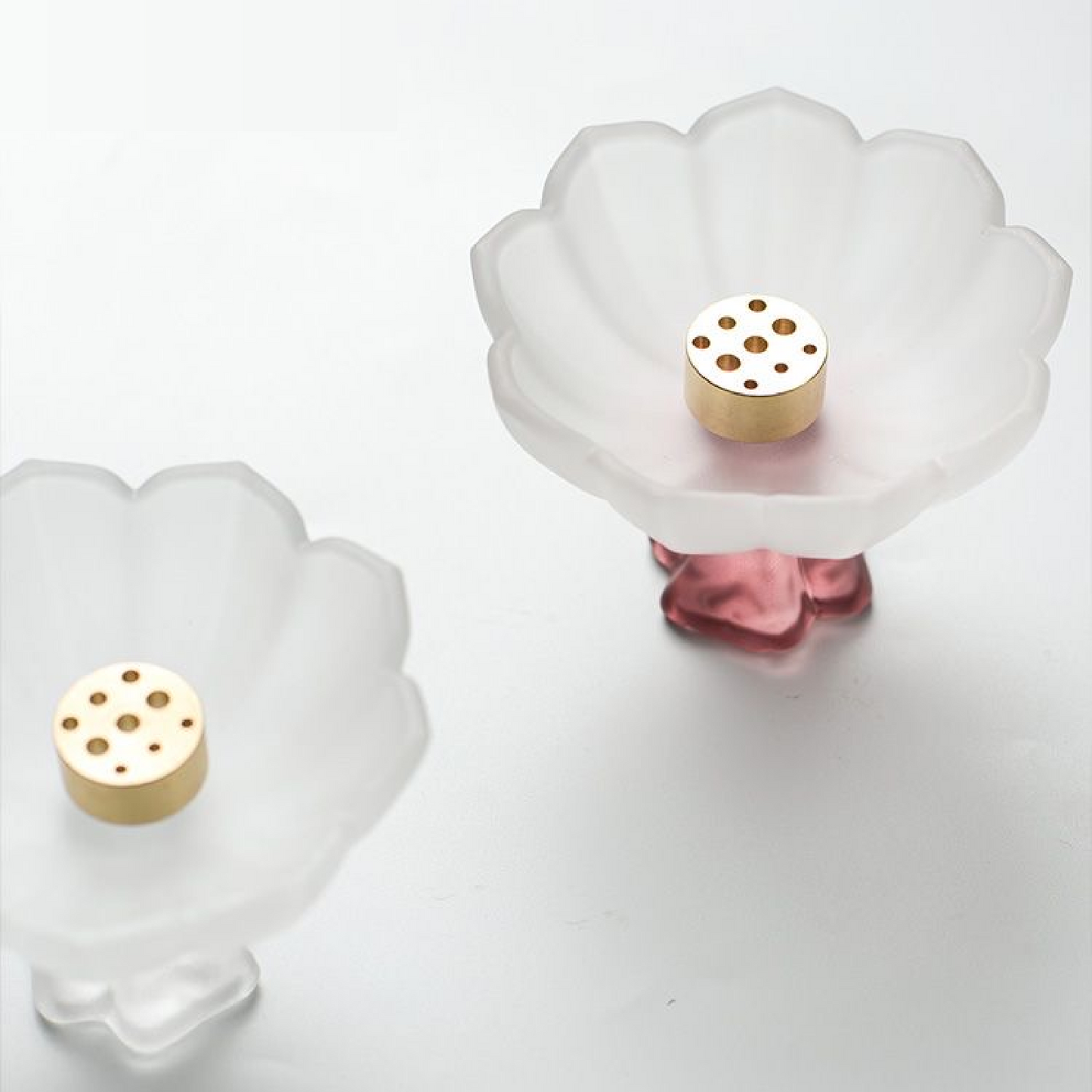 Glass Lotus Incense Holder