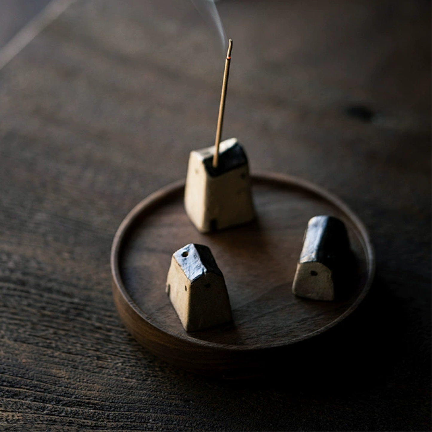 Homecoming Incense Holder – 3 Yellow Mud Houses
