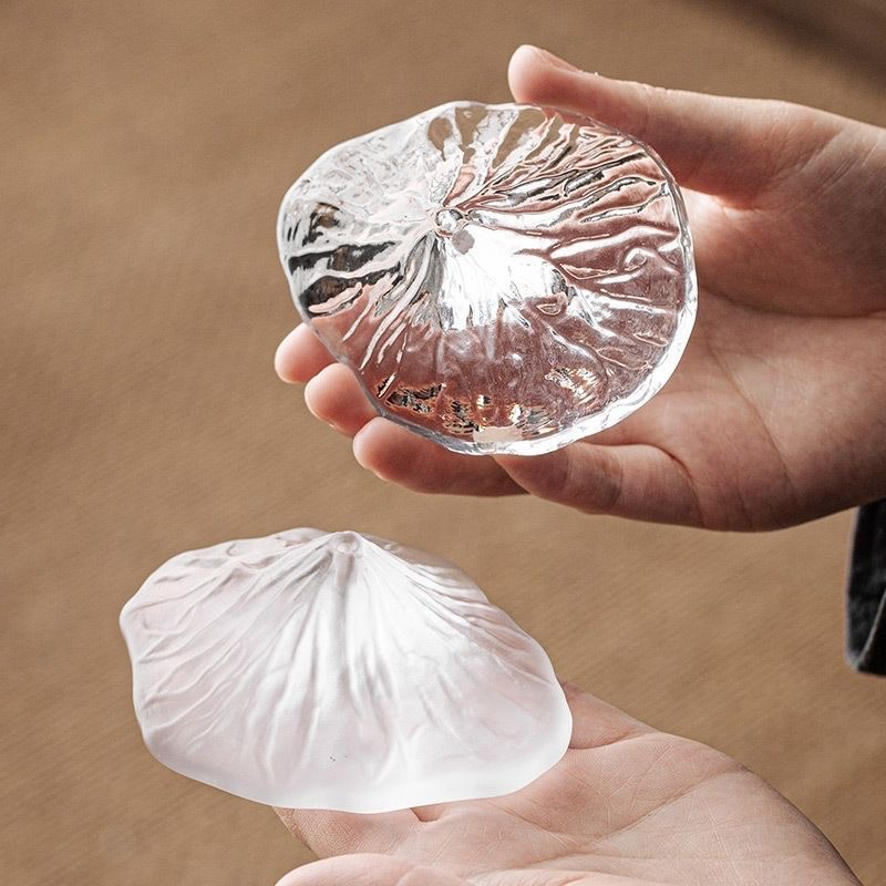 Snow Mountain Incense Holder – Handmade Liuli Glass Incense Burner, Transparent & Glazed White Options