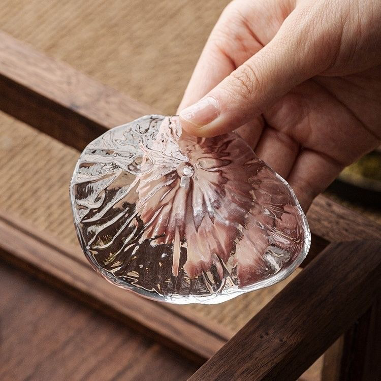 Snow Mountain Incense Holder – Handmade Liuli Glass Incense Burner, Transparent & Glazed White Options