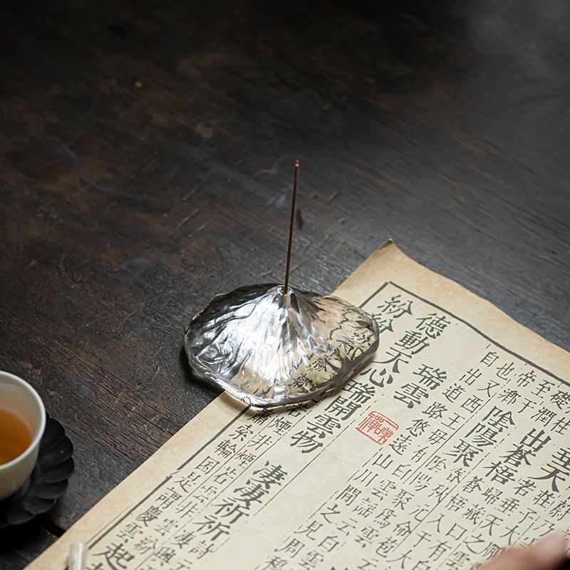 Snow Mountain Incense Holder – Handmade Liuli Glass Incense Burner, Transparent & Glazed White Options