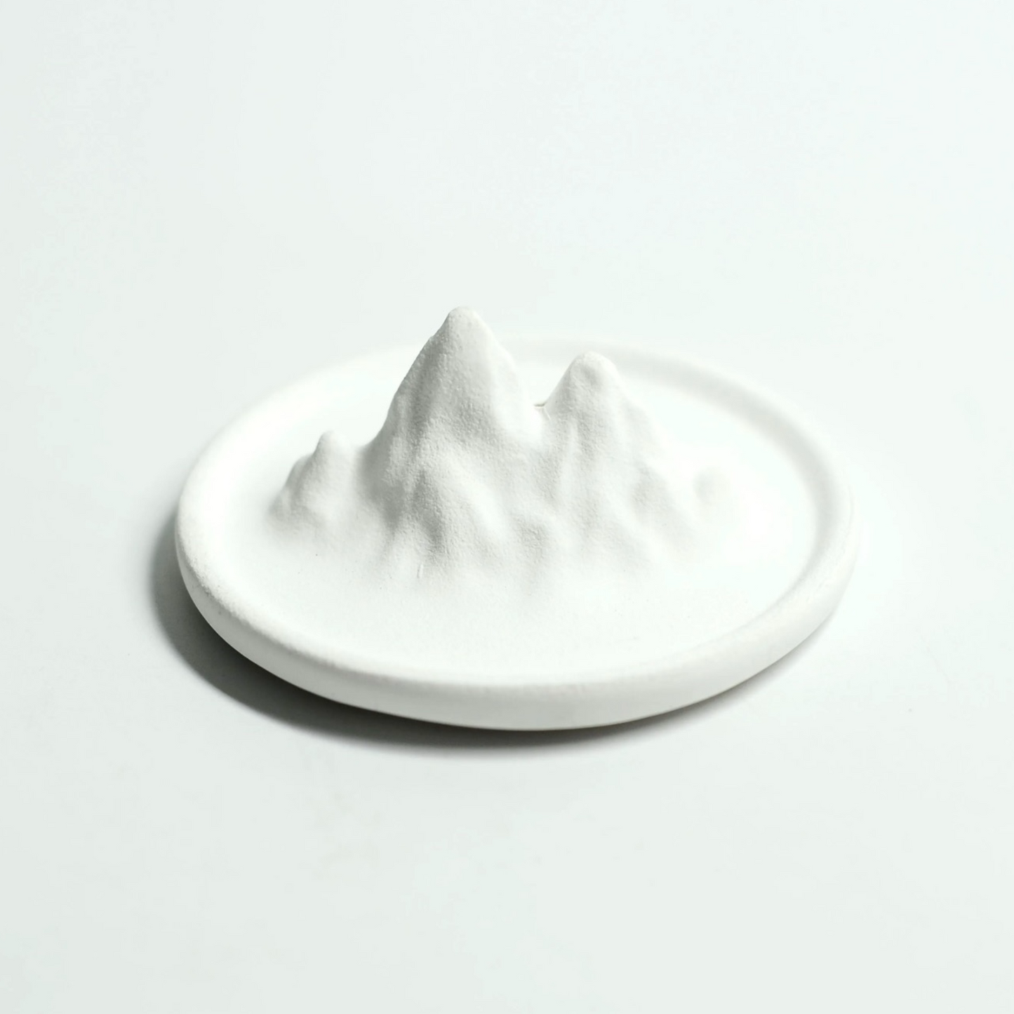 Thousand Miles of Rivers and Mountains Incense Holder – Handmade White Plaster Incense Burner