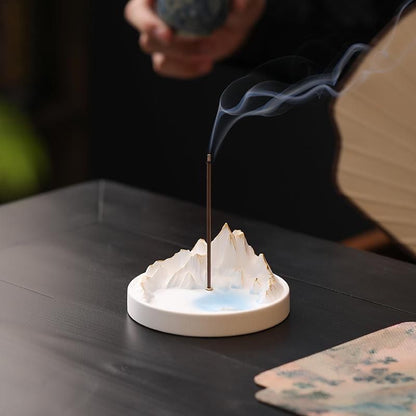 A Thousand Miles of Mountains and Rivers Incense Holder - Gold Painting