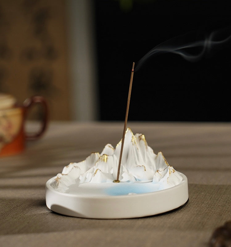 A Thousand Miles of Mountains and Rivers Incense Holder - Gold Painting