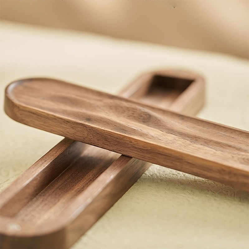 Black walnut-water wave line incense burner