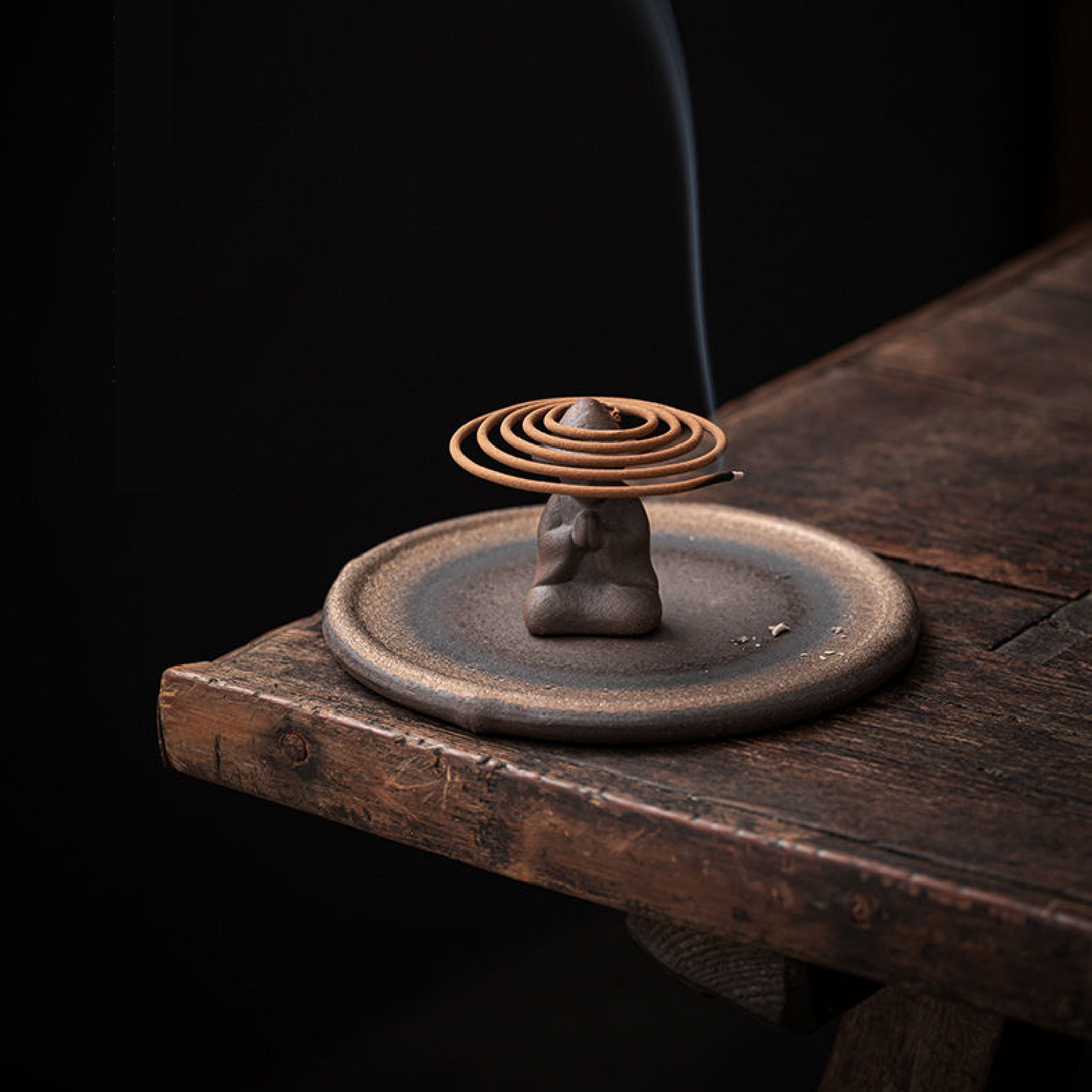 Creative gilded meditation tray incense burner