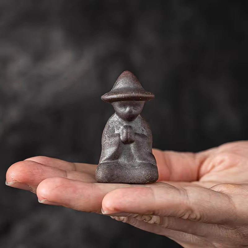 Creative gilded meditation tray incense burner