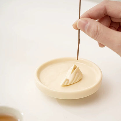 Mutton Fat Jade Porcelain – Shanyu Fragrance Incense Holder