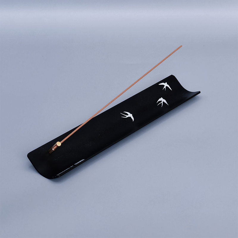 Zen Bamboo Orchid Swallow Incense Holder