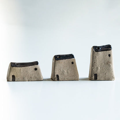 Homecoming Incense Holder – 3 Yellow Mud Houses